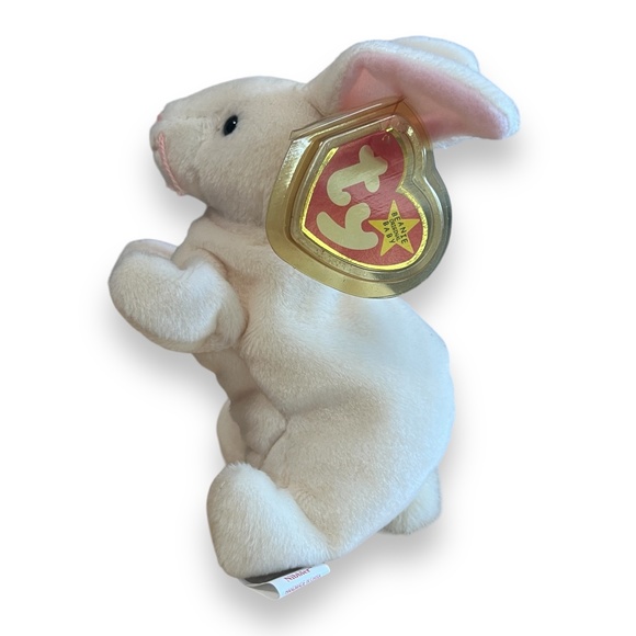 Ty Beanie Baby Nibbler Bunny Rabbit 1998 mint with mint‎ tags and tag protector - Picture 3 of 11